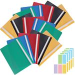 15 Pcs A4 Project Folder Plastic Presentation Project Folder File Folders Document Organiser Holder with 5 Sheets Sticky Labels for Documents Files Classification