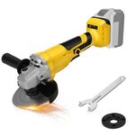 Cordless Angle Grinder Compatible with Dewalt 20V Battery, 125mm Brushless Angle Grinder Tools, 0-8500RPM, for Cutting, Grinding, Polishing (Tool Only, No Battery)