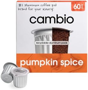 CAMBIO ROASTERS Pumpkin Spice Coffee Pods – Small Batch Medium Roast 100% Arabica Coffee Pod, Recyclable in Aluminum Pods – Keurig®-Compatible, 60-Count