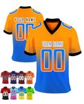 Custom Football Jersey Personalised Printed Team Name Number for Youth Women Men Customised Football Shirt Front and Back Practice