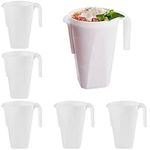 MATANA 12 Reusable White Plastic Jugs, Cocktail Pitchers for Parties, 1.5L - Juice, Lemonade, Punch, Sangria, Beers - Birthdays, Weddings, Picnics, BBQ