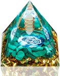 Orgone Pyramid, Small Healing Crystal Pyramid Porstive Energy Generator, Orgonite Pyramid for Resist Stress, Bring Good Luck and Wealth