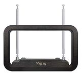 ANTAN DVB-T655VA Indoor TV Antenna 25-35 Miles Range -Support 8K 4K 1080P UHF VHF Freeview Channels with Longer 10ft Coaxial Cable, Black