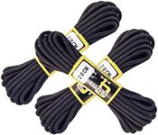Extra long Black Boot Laces Pack of Three Pair Extra Strong Braided 210cm 82" Long