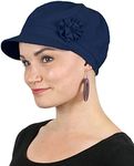 Hats Scarves & More Newsboy Cap Summer Hats for Women Newsboy Cap for Women Chemo Headwear Cancer Hat 50+ UPF Sun Protection Summer Brighton(Navy Blue)