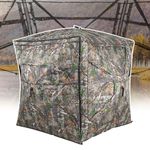 Lenotos A-1002 Hunting Blind, 2-3 Person Pop Up Hunting Ground Blind, 270 Degree See Through and Easy Set-Up Low-Noise Deer Blind