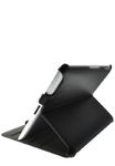 Amzer Shell Portfolio Case Cover for Apple iPad 3 - Black Leather Texture