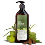 Pureus Herbals Shreekesha Amla & Bhringraj Herbal Shampoo Sulphate & Parabene Free for Hair Growth & Hair Fall Control – Natural Shampoo for Women & Men Anti-Dandruff & Shiny Black Hair Care – 350 ml