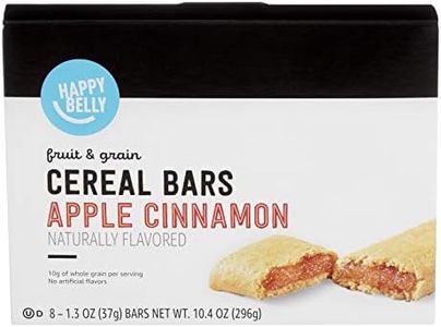 Amazon Brand - Happy Belly Fruit & Grain Cereal Bars, Apple Cinnamon, 1.3 Oz, 8 Count