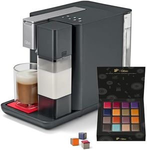 Tchibo Qbo MILK MASTER Premium Kapselmaschine inkl. 16 recyclebare Qbo Kapseln für Cappuccino, Espresso, Caffè Crema, Milchschaum auf Knopfdruck mit abnehmbarem Milchtank 300ml, Lipstick Red