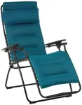 Lafuma Futura Air Comfort Zero Gravity Recliner (Coral Blue) Padded Folding Outdoor Reclining Chair