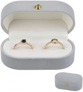 Vesaneae Boîte à Bague, Coffret d'Anneau Élégant, Étui de Bague de Mariage, Boîte à Bijoux pour Filles, Boîte de Bague en Velours, Organisateur Bijoux pour Fiançailles, Mariage et Stockage D'Anneaux