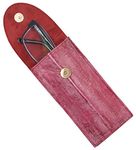 Marshal Wallet Waterproof Genuine Eel Skin Leather Eyeglasses Case NEW (Cherry)