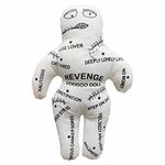 22cm Novelty Gift Revenge Voodoo Doll White Color With 6 Pins Prank Joke Fun For Mens Man Ladies Boss 40th 50th 60th 21st Boyfriend Girlfriend Christmas April Fools Prank Funny Rude Prest