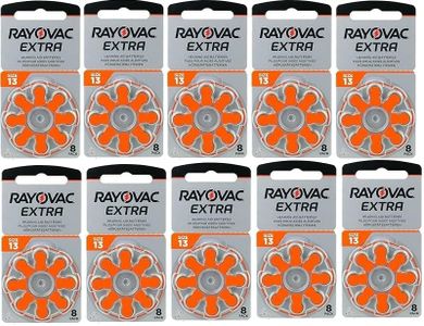 Rayovac Extra 8-PACK Hearing Aid Batteries Featuring Sound Fusion™ Technology | Size 13