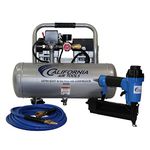 California Air Tools 2010AGK18 Ultra Quiet & Oil-Free 1.0 Hp, 2.0 Gal. Aluminum Tank Air Compressor with Nail Gun Kit