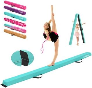AWSUM Balance Beam for Kids ages 3-15, Foldable Gymnastics Floor Beam, Anti-Slip, Suede Covered, EVA foam, Gymnastics Equipment for Kids Training, Home Exercise