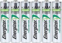 Energizer AAA Rechargeable NiMH Battery 800 mAh 1.2V x six (6) Batteries