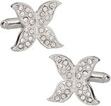 Cuff-Daddy Crystal Butterfly Cufflinks