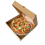 YNK Brown Pizza Box 9x9x1.5 Inches Corrugated Sample (100 pcs)