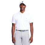 IZOD Men's Performance Golf Grid Polo Shirt, Bright White, XL