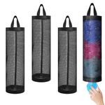 OWMOSYX 4 Pcs Plastic Bag Holder for Grocery Bags, Hanging Storage Bags Plastic Mesh Bags Dispenser Organizer Trash Bags Grocery Shopping Bag Holder for Home And Kitchen