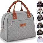 HOMESPON Insulated Lunch Bag for Women Men Lunch Tote Adult Cool Bag Lunch Box Container for Work School Picnic(Grey)