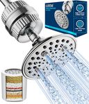 Cobbe Filtered Shower Head Combo, Detachable Rain Shower Head with 20 Stage High Pressure Shower Head Filter for Hard Water - Remove Chlorine and Harmful Substances, Chrome