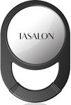 TASALON Unbreakable Hand Mirror, Hand Mirrors with Handle, Salon Mirror, Barber Mirror for Hair, Anti-Slip Hand Held Mirror with Rubber Grip for Travel, Makeup, Shaving, Shower, Camping - Black