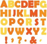 Lonfliness 150PCS Large Fall Bulletin Board Letters Orange Alphabet Punctuation Cutouts Combo Pack Set Letter for Bulletin Board Autumn Classroom Display Wall Home School Poster Decor