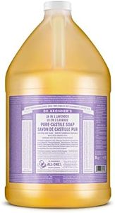 Dr. Bronner’s - Pure-Castile Liquid Soap (Lavender, 1 Gallon) - Made with Organic Oils, 18-in-1 Uses: Face, Body, Hair, Laundry, Pets and Dishes, Concentrated, Vegan, Non-GMO