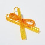 Speed Exercise Jump Rope for Men and Women - Skipping Jumping Rope for Fitness Training Workout for Adults - Great for Cardio, Boxing, CrossFit (New Gold, K100, Made in Korea) (Crystal Yellow)