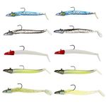 Create idea 10pcs Soft Baits Plastic 10cm Bait Worm for Carnivorous Fish Saltwater Fishing Freshwater Fishing