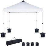 CDEN Gazebos Pop Up Canopy Tent, 10x10 Sun Shelter & Party Shade, UPF 50+ Portable Event Tent with Roller Carry Bag, Sturdy Steel Frame for Outdoor, Pool, Garden (No Sidewalls)