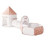 3-in-1 Pop Up Tent for Kids: with Ball Pit & Play Tunnel - Senodeer Baby Toddler Toys Outdoor Indoor Use - Boys Girls Climbing Playground Gift (Dome)