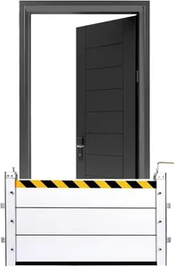 Aluminum Flood Protection Barrier for 36'' 42'' 72'' Doors, Quick Detachable Reusable Flood Control Baffle - Front Door/Basement Entrance/Backyard Gates Flooding Water Barriers for Defense Hurricane