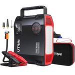 Jump Starter with Air Compressor, 5000A Car Battery Jump Starter Portable with 150PSI Tire Inflator, 12V Battery Booster Jump Pack, 160W DC Out, 1600LM LED Flashlight (All Gas/ 8.0L Diesel)