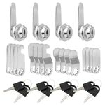 Domiella 4-Pack Cabinet Locks with Keys, 5/8'' Cam Locks Keyed Alike Fits on 1/2''(12mm) Max Door Thickness, Secure Cylinder Locks Set Replacement for File Mailbox Tool Box RV Cabinet Drawer