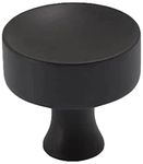 HOBKNOBS Solid Brass 32mm Knob for Cabinet (Carbon Black)...