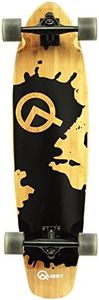 Quest Rorshack Bamboo Longboard Skateboard, 34-Inch