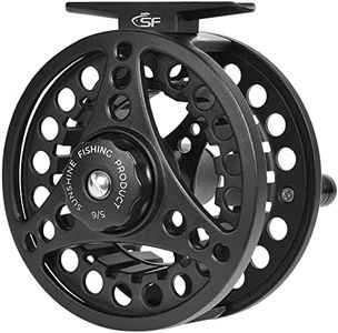 SF Large Arbor Fly Fishing Reel with Aluminum Alloy Body 5/6wt Die-Cast Fly Reel Matt Black