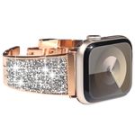 KADES 41mm 40mm 38mm Compatible with Apple Watch Straps,Women Stainless Steel Strap Link Bracelet Replacement Wristband for iWatch Strap 41mm 40mm 38mm SE(GEN 1/2/3) Series 9 8 7 6 5 4 3 2 1,Rose Gold