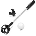 prowithlin Golf Ball Retriever, Stainless Telescopic Extendable Golf Ball Retriever for Water w/Golf Ball Pick Up Retriever Grabber Claw Sucker Tool, Golf Gift for Men (1.3, 9ft)