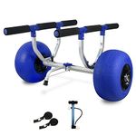 Codinter Kayak Cart, Heavy-Duty Kayak Beach Dolly with 12 Inch Big Balloon Wheels for Sand Transport Haul Large Kayaks, Canoes & SUP - Width Adjustable