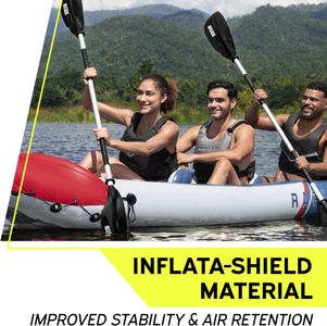 Hydro-Force 3-Person Inflatable Kayak Set – Aluminum Oars & Pump