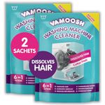 Vamoosh 6-in-1 Washing Machine Cleaner, Dissolves Hair, Eliminates Bad Odours, Removes Limescale, Deep Clean, Leaves Smelling Fresh, Antibacterial, Descales (Cotton Fresh, Pack of 2)