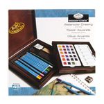 Royal & Langnickel Premier Watercolor Pencil Drawing Art Set, 42-Piece