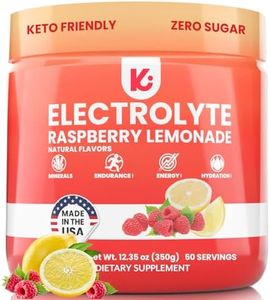 Keppi Keto Electrolytes Powder No Sugar - Sugar Free Electrolytes - Keto Hydration Electrolytes - Made in USA - Delicious Raspberry Lemonade Flavor - Mixes Easily No Clumps