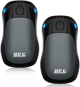 Hand Warmers Rechargeable 2 Pack, MKG Electric Hand Warmer, 20 Hrs Long Lasting Reusable USB 2 in 1 Handwarmers with 3 Quick Heating Levels for Camping, Hunting, Golf, Women Men Winter Gift (Gray)