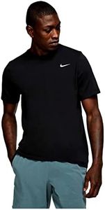 Nike Men's Men's Nike Dry Tee Drifit Cotton Crew Solid Short Sleeve, Black/White, XX-Large US